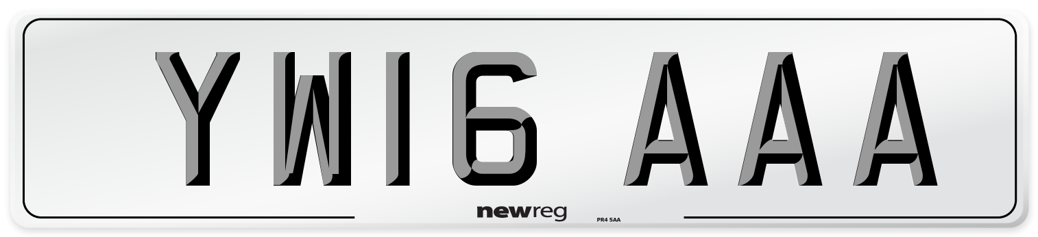 YW16 AAA Number Plate from New Reg